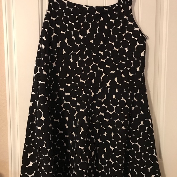 Vintage Style En Focus Brand White with Black Polkadots Dress 22 W - Picture 3 of 4